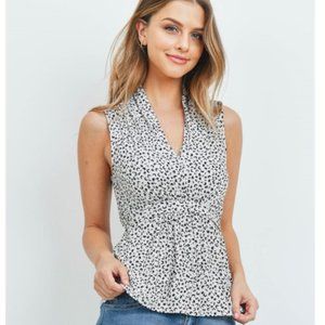 Printed Baby Doll Blouse